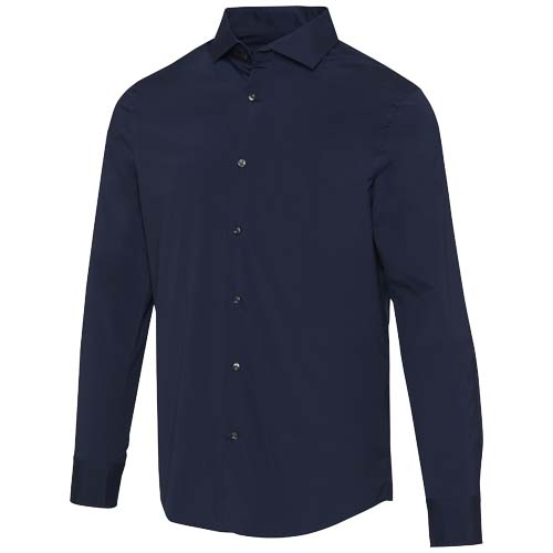 Chemise en popeline pour homme personnalisée Carnelian Bleu marine